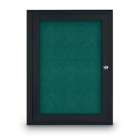 United Visual Products Sliding Door Indoor Enclosed Corkboard, 9 UV9029ACSH-SATIN-APRICOT